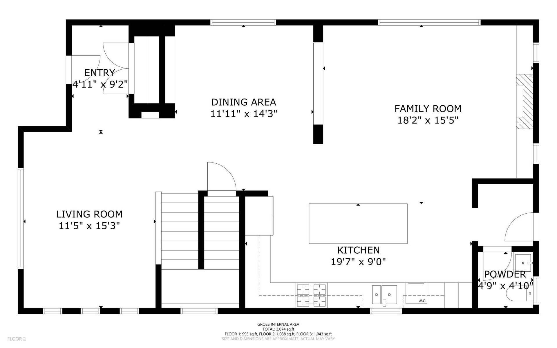3105 44th Avenue S, 15, Minneapolis, MN 55406 Main Level Floor Plan