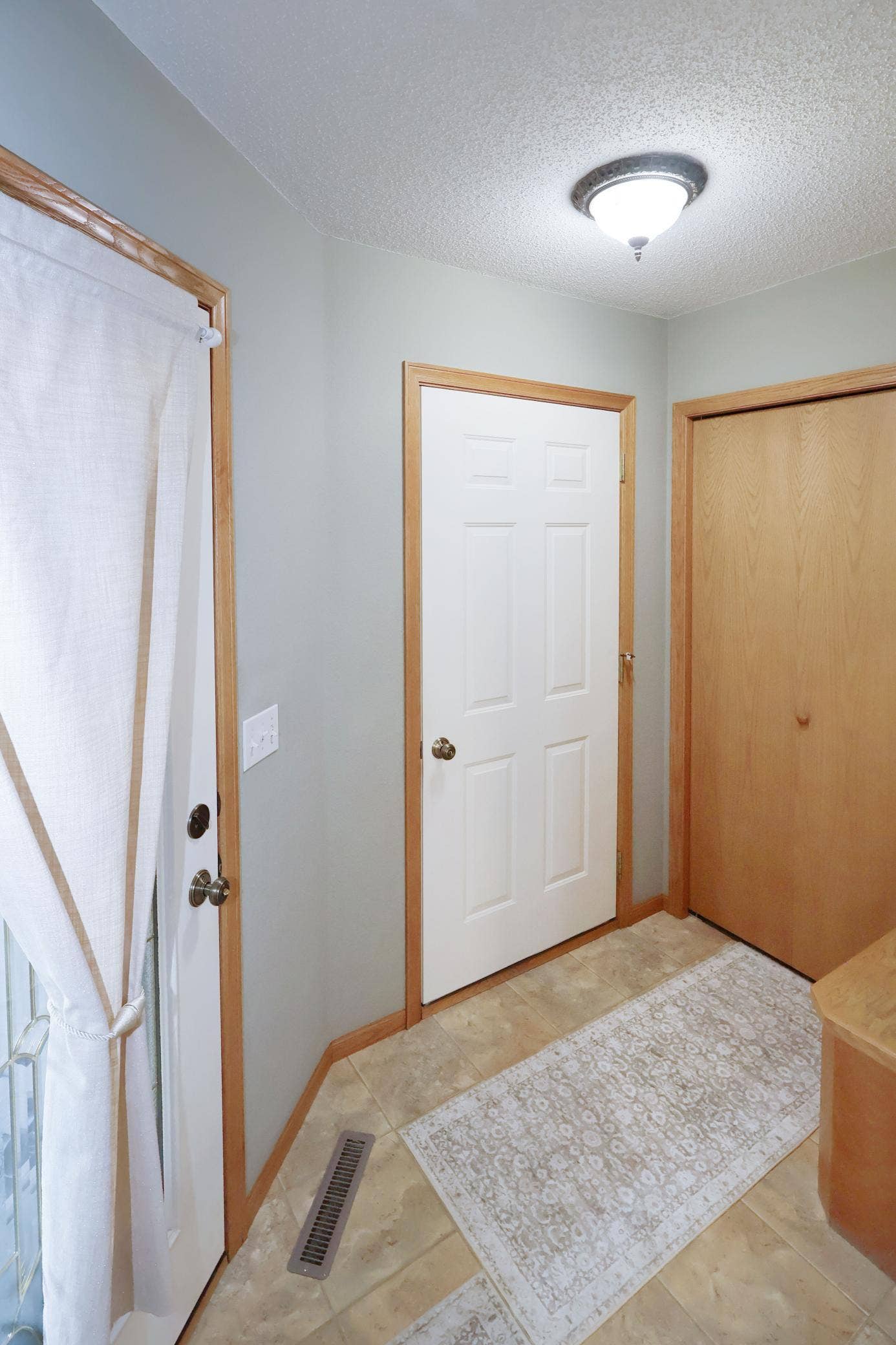 The front entry and garage entry.