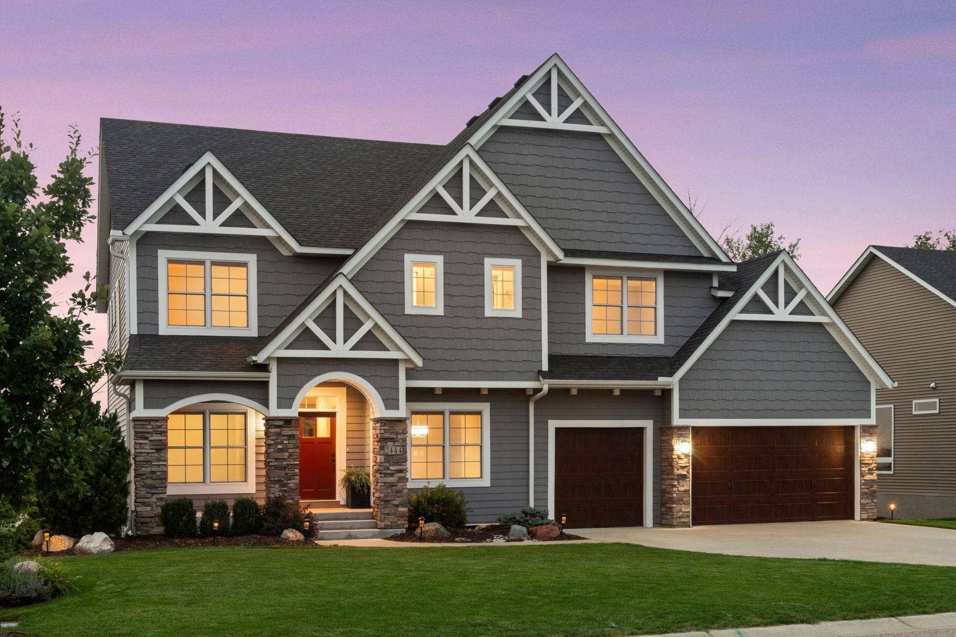 2444 Woods Drive, Victoria, MN 55386 Custom McDonald built home showcasing water views and distinctive architectural detail, and quality craftsmanship throughout