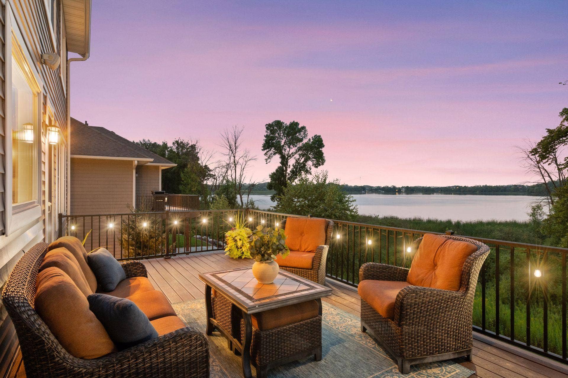 2444 Woods Drive, Victoria, MN 55386 Relax and take in the sweeping views toward Wassermann Lake from the maintenance-free deck.