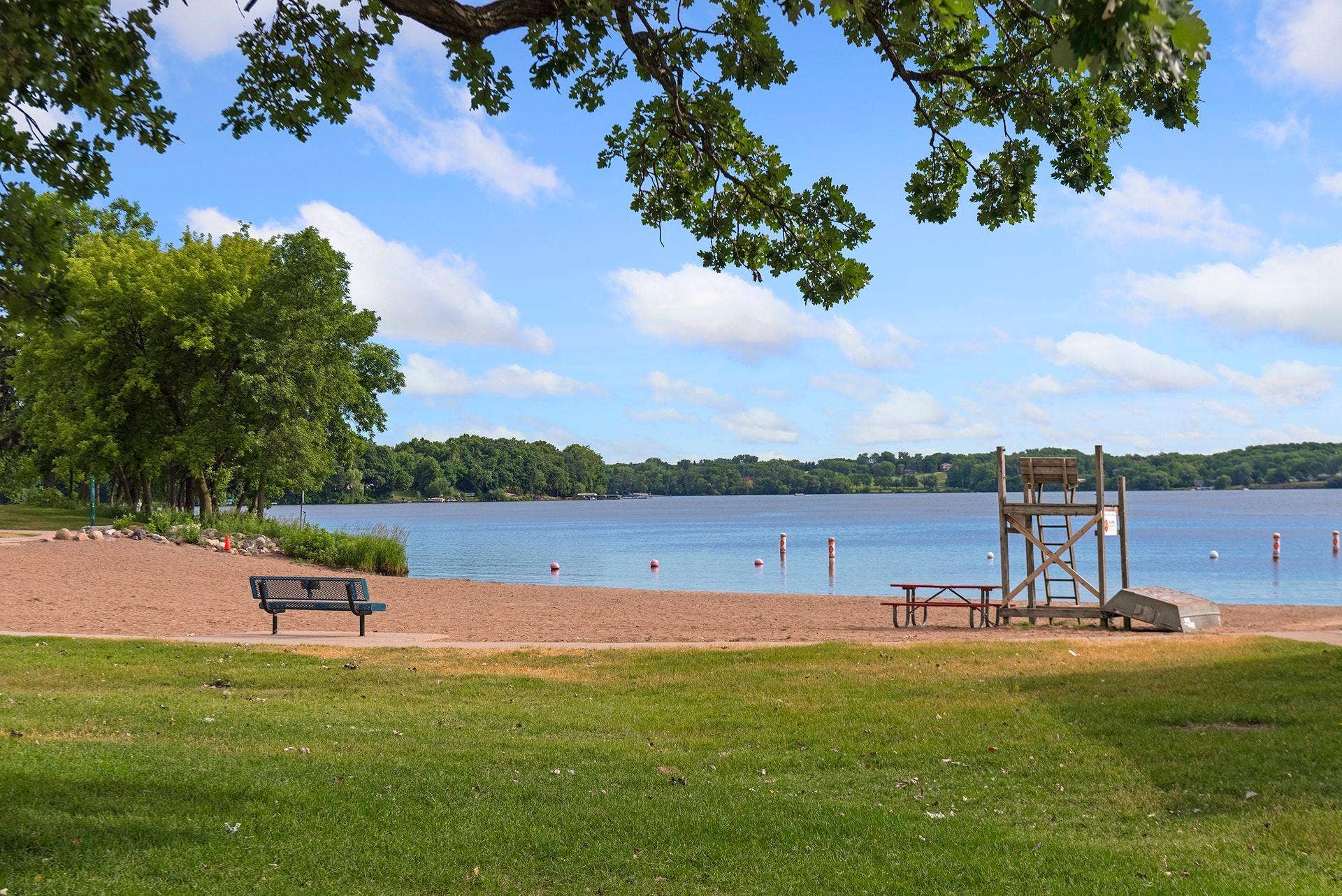 Medicine Lake beach.