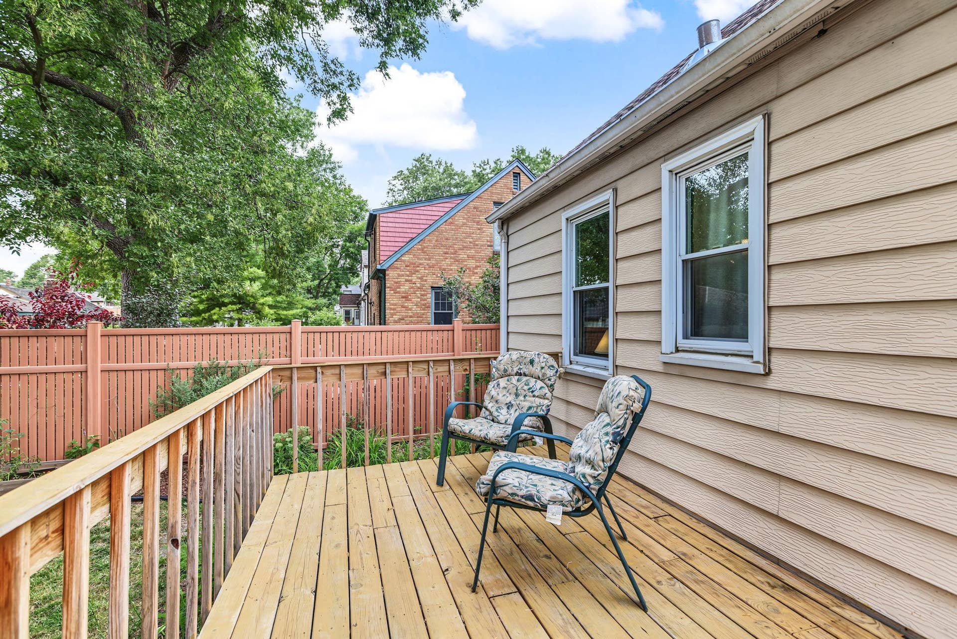 4018 Monroe Street NE, Columbia Heights, MN 55421 Back deck is a great place to relax on summer nights
