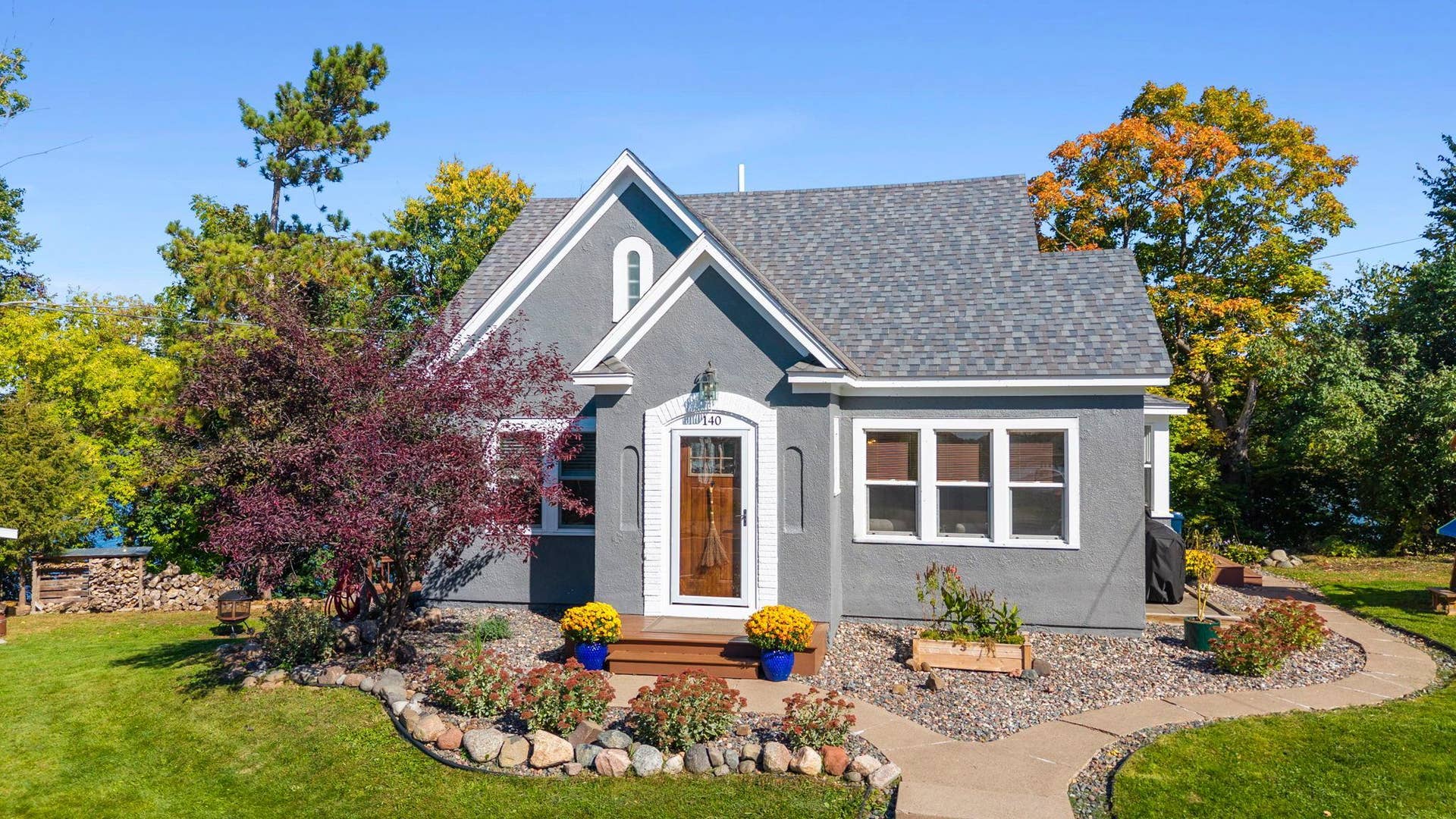 Front view of the home