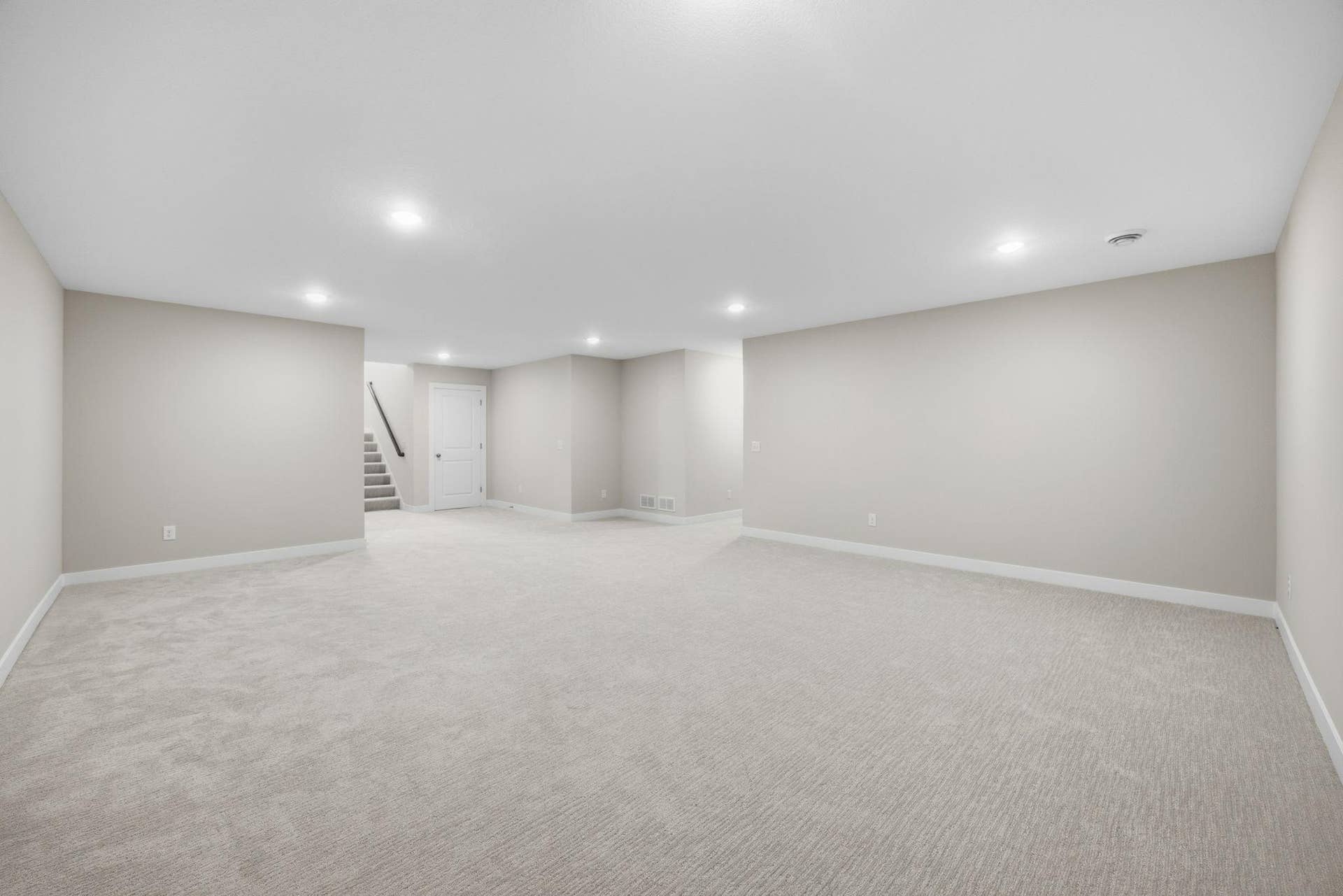 2399 Laurie Court W, Roseville, MN 55113 Another View of the Spacious unfurnished family room in the finished lower level, ready for your personal touch.