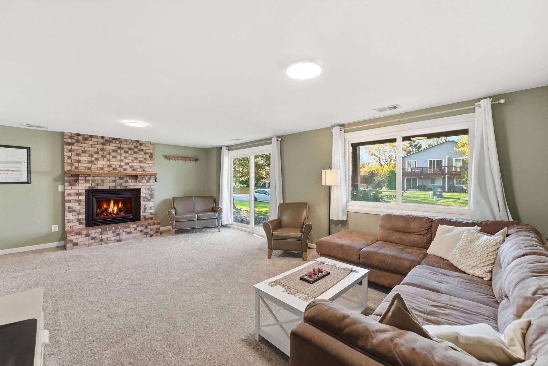 4492 Clover Lane, Eagan, MN 55122 Cozy up by the brick fireplace