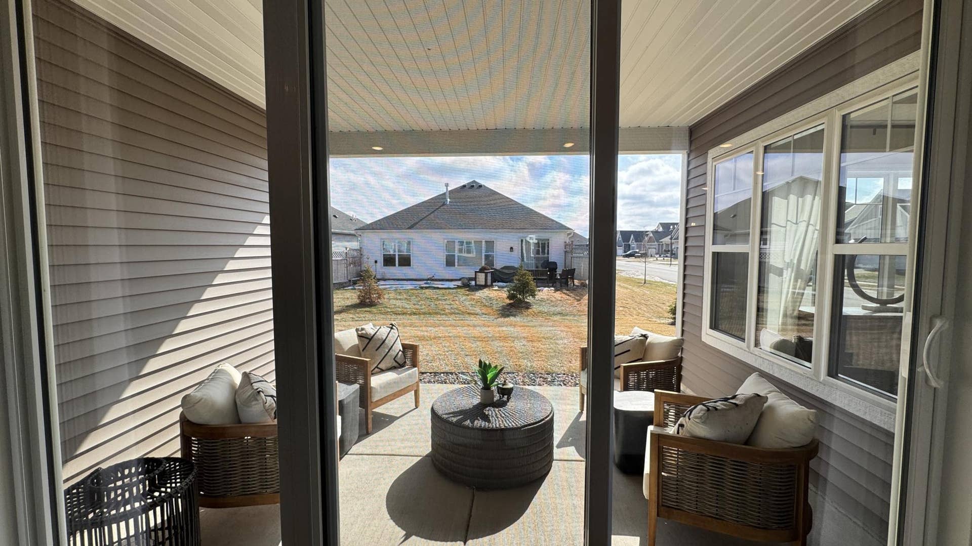 The irresistable covered (1) patio- we super sized the patio door- it is 9 feet by 8 feet! This is your WOW moment.