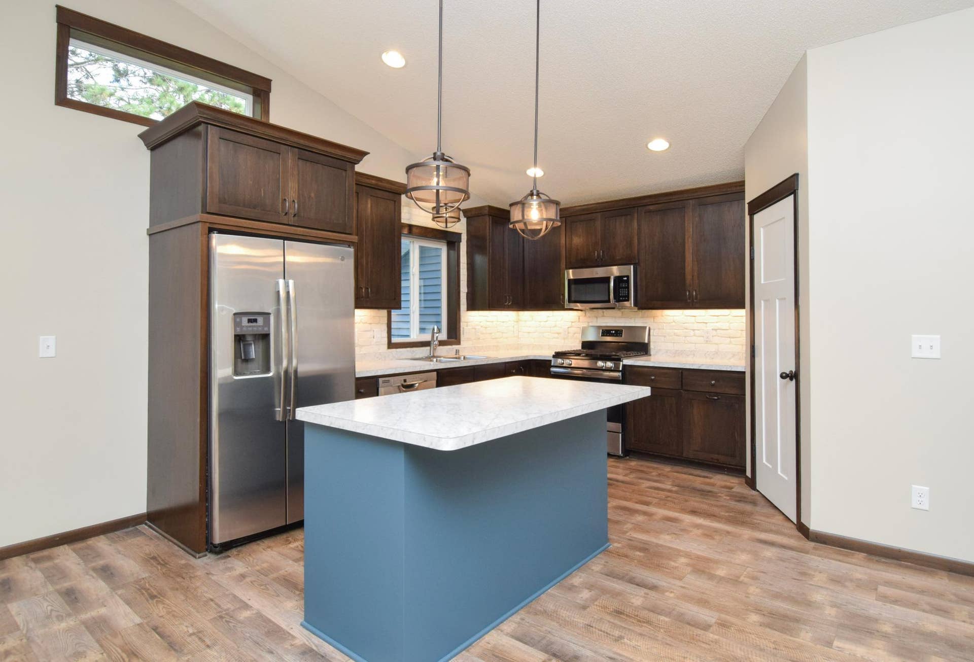 This Could Earn the Cutest Kitchen Award-Must See to Appreciate the Lighting-Backsplash and Layout-Charming AND Functional Too!