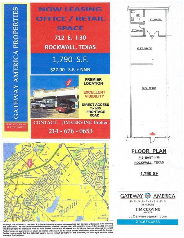 Property photo for 712 I-30, Rockwall, TX