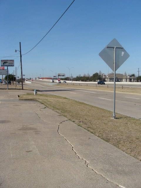 From the parking lot looking towards Dallas, Zion exit at I-30.