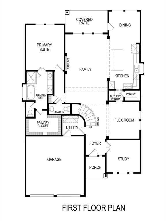 1940 Harmony Pine, Mesquite, TX 75181 First Floor Plan