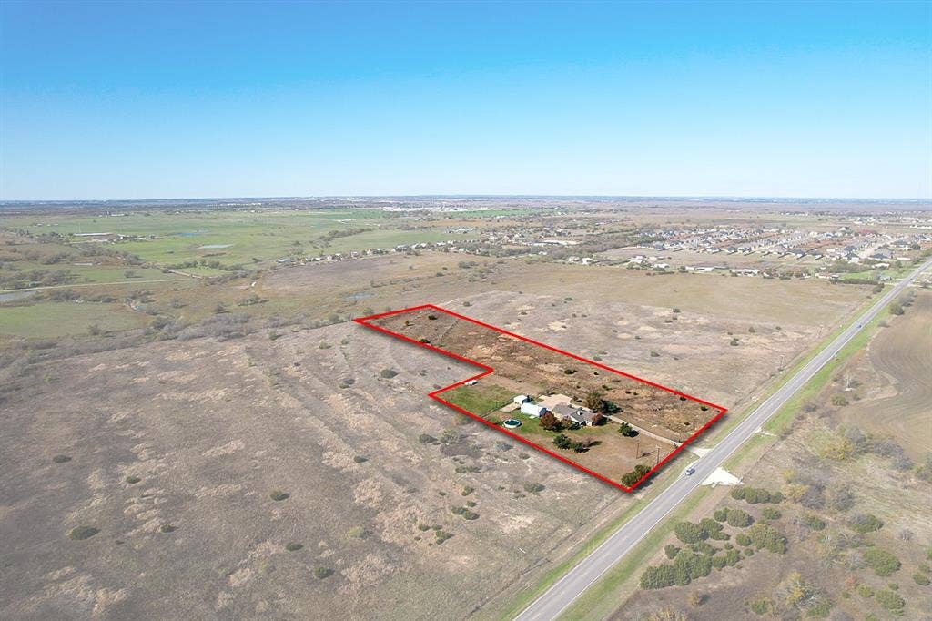 12001 Fm 2331, Godley, TX 76044 Aerial view featuring a rural view