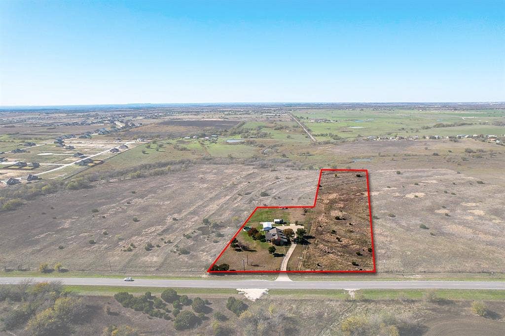 12001 Fm 2331, Godley, TX 76044 Birds eye view of property featuring a rural view