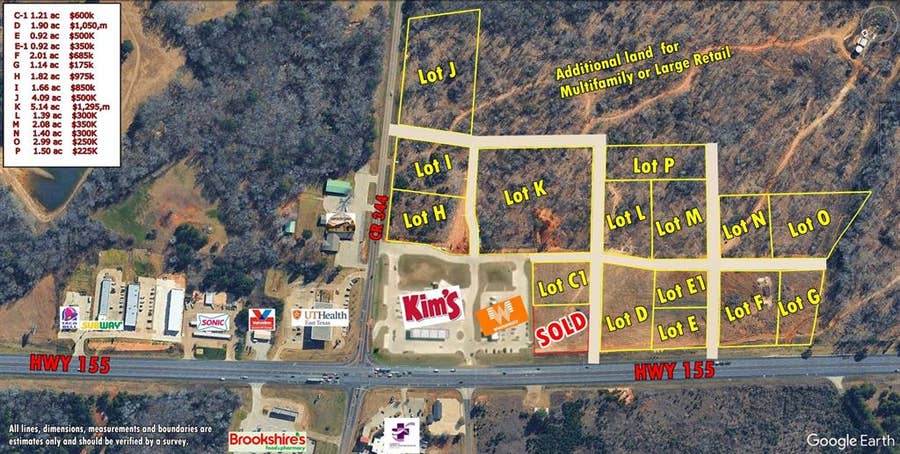 Property photo for 20175 S Hwy 155 LOT K, Flint, TX