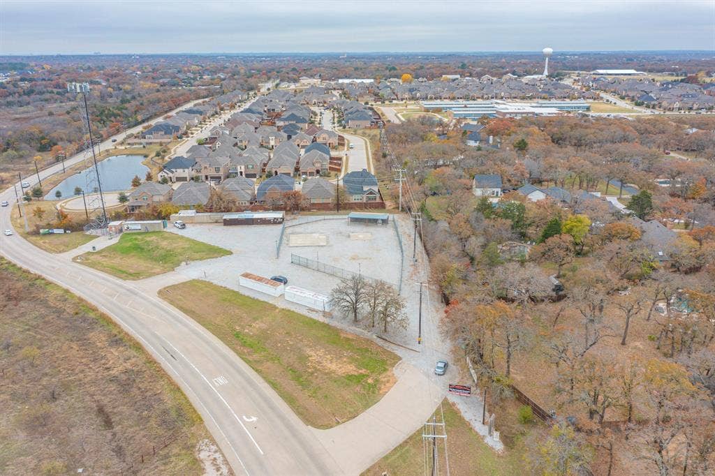 409 Copper Canyon Road, Argyle, TX 76226 Drone / aerial view with a water view