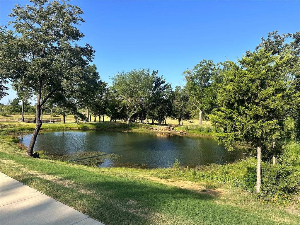 128 Park Avenue, Keller, TX 76262 Tranquil pond surrounded by mature trees and natural landscaping