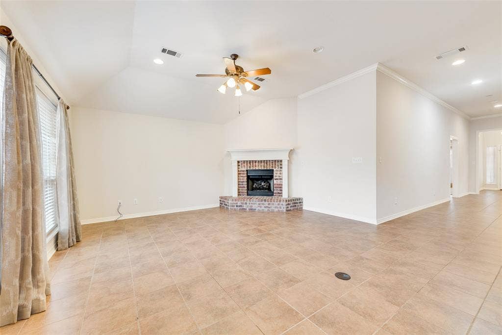 123 Crestpark Drive, #36, Cedar Hill, TX 75104 Ceramic tile flooring with a gas fireplace