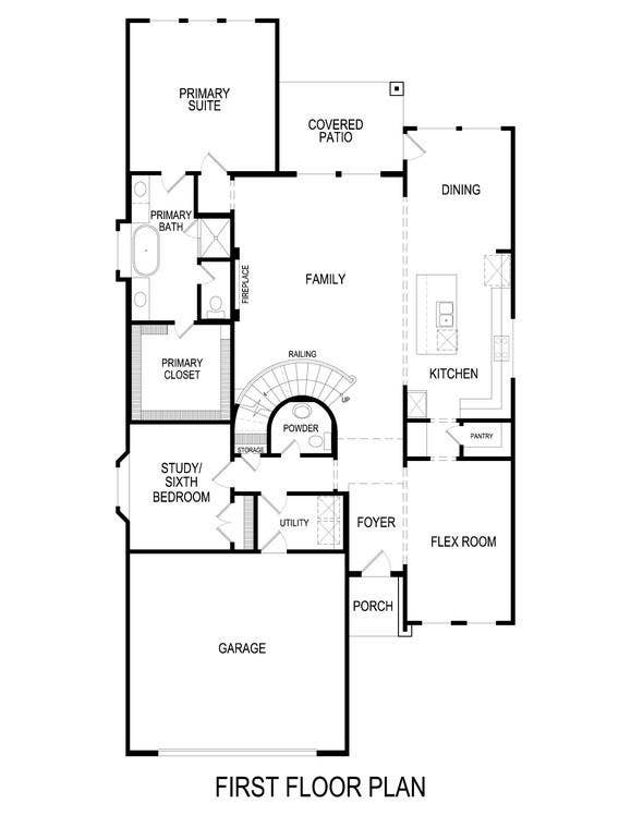 4500 Brookfield Drive, Melissa, TX 75454 First Floor Plan