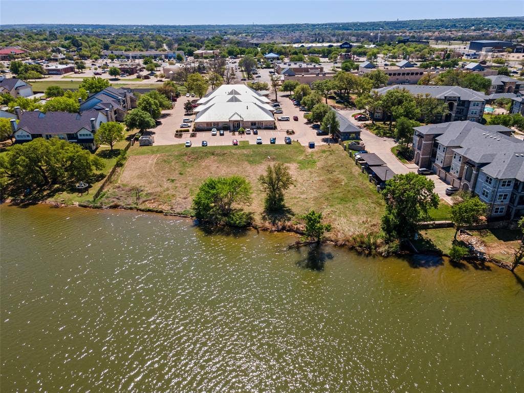805 Hill Boulevard, Granbury, TX 76048 Bird's eye view featuring a water view and a residential view