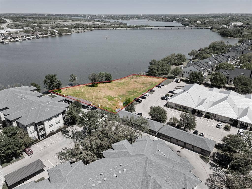 805 Hill Boulevard, Granbury, TX 76048 Bird's eye view featuring a water view and a residential view