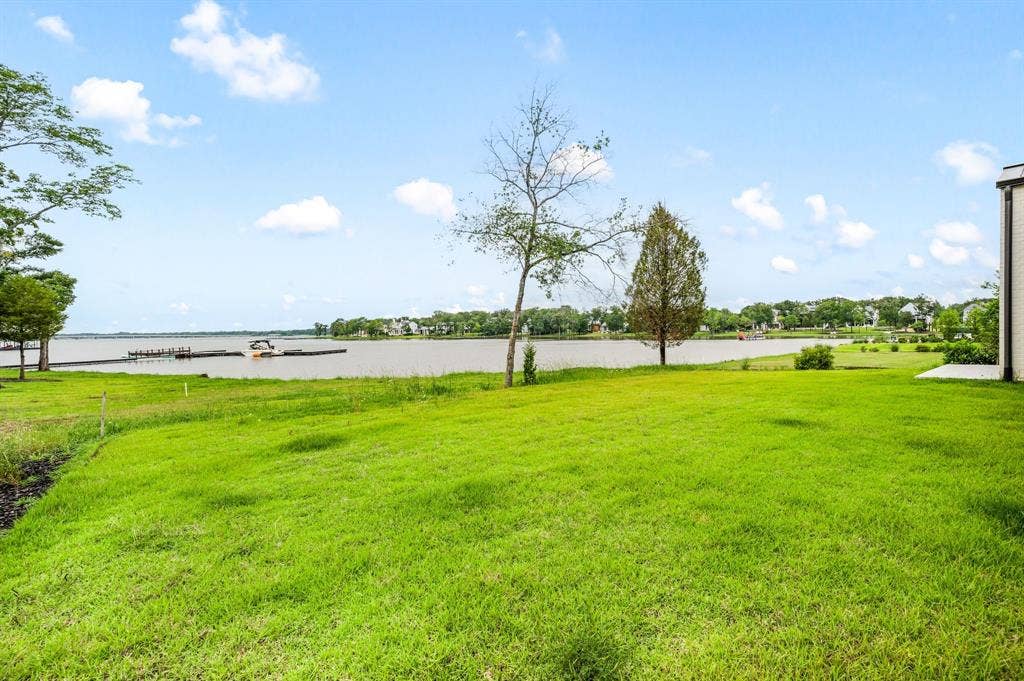 12121 Lighthouse Lane W, Malakoff, TX 75148 View of grassy yard with a water view
