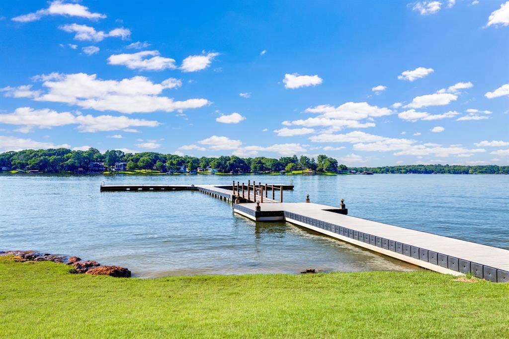 12121 Lighthouse Lane W, Malakoff, TX 75148 Dock with a water view and a yard