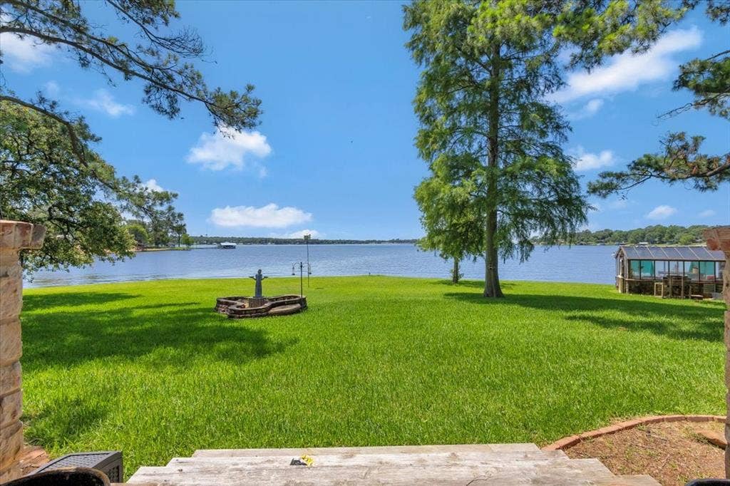 6903 Scott Street, Eustace, TX 75124 View of grassy yard with a water view