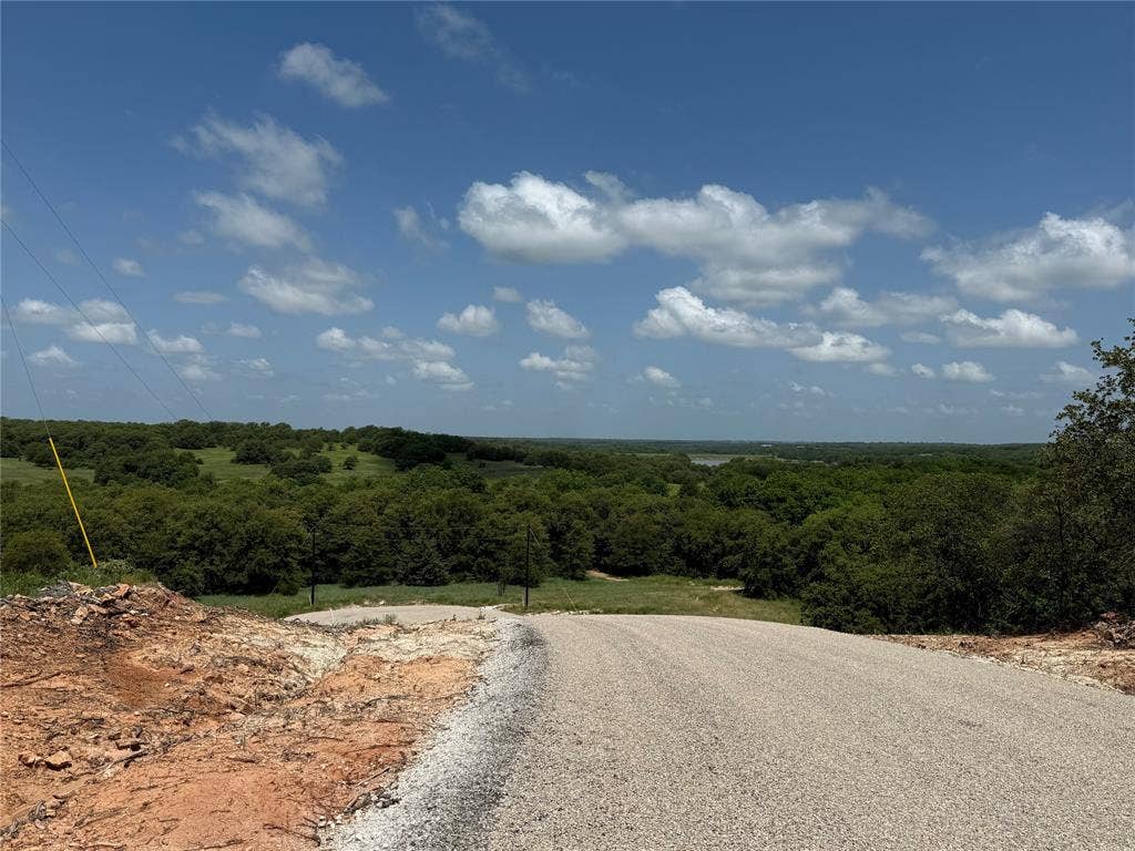 View from the street at the top of the hill