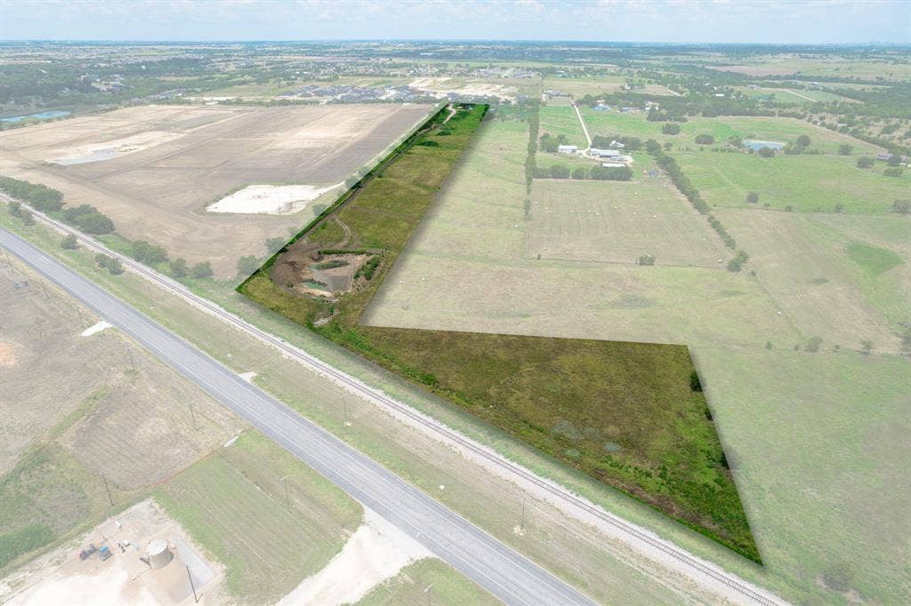 1032 #2 E Godley Avenue, Godley, TX 76044 Aerial view of sparsely populated area featuring large plots for crops