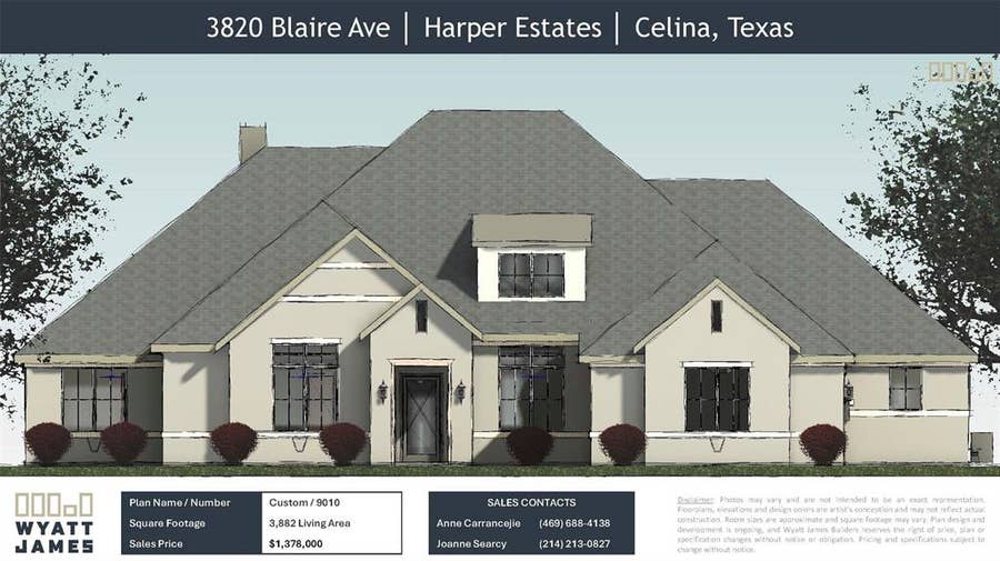 Property photo for 3820 Blaire Avenue, Celina, TX