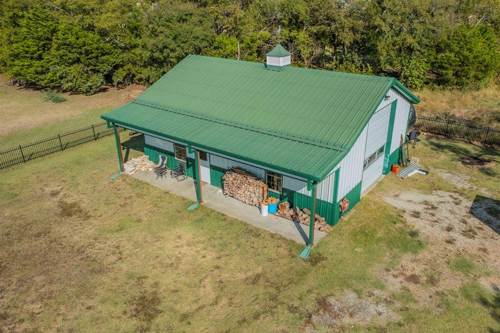 5229 Horseshoe Lane, Royse City, TX 75189 Aerial view of workshop