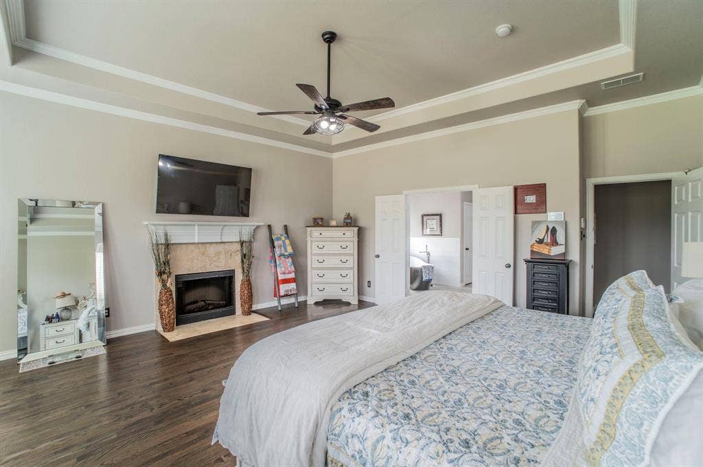 5229 Horseshoe Lane, Royse City, TX 75189 There is even an electric fireplace in the bedroom!