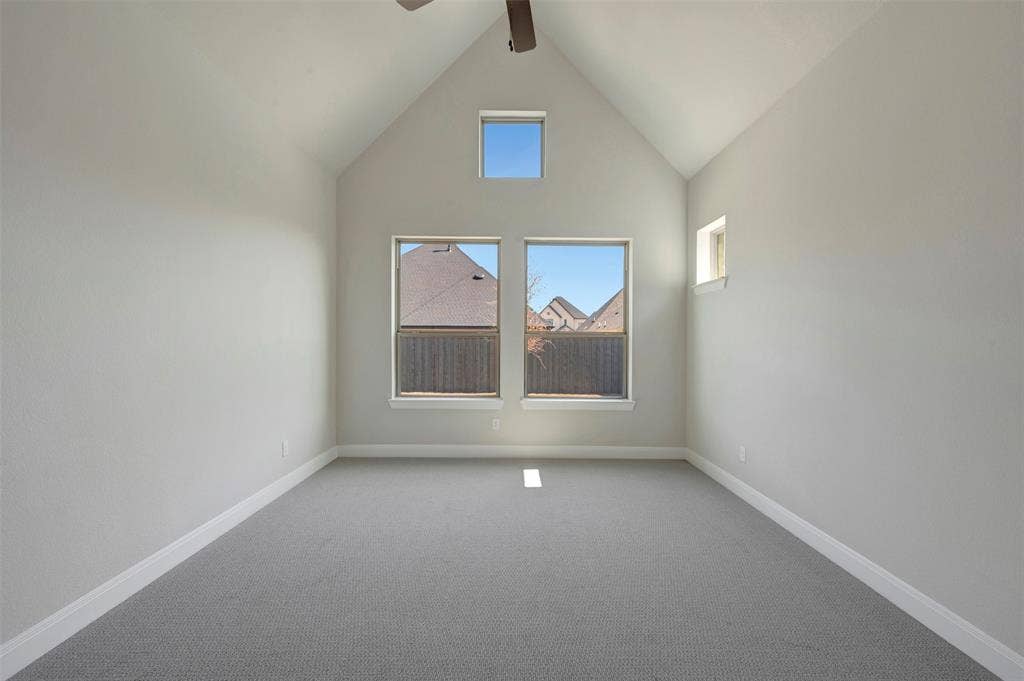 3752 Bermuda Grass Way, Grand Prairie, TX 76084 Bonus room featuring carpet floors and ceiling fan