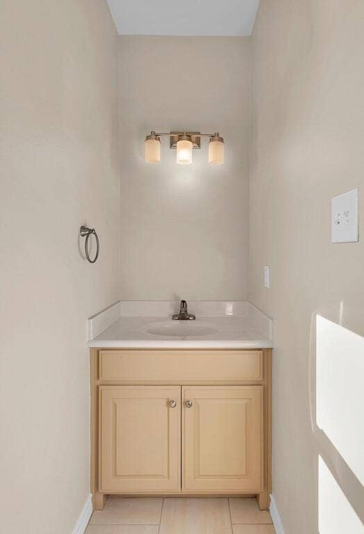 556 Wildwood Trail, Lorena, TX 76655 Bathroom with vanity and light tile patterned floors