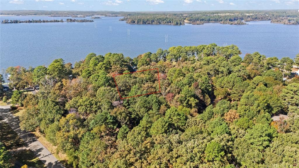 TBD Hickory Trail, Flint, TX 75762 View of property location featuring property parcel outlined and a large body of water
