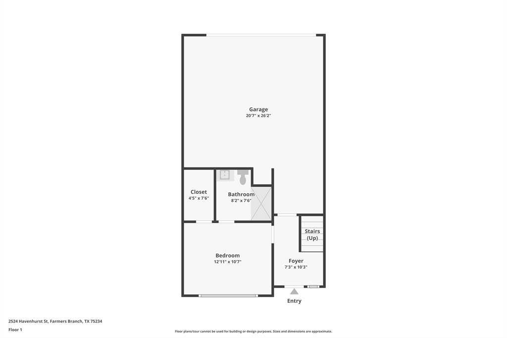 2524 Havenhurst Street, #102, Farmers Branch, TX 75234 View of room layout
