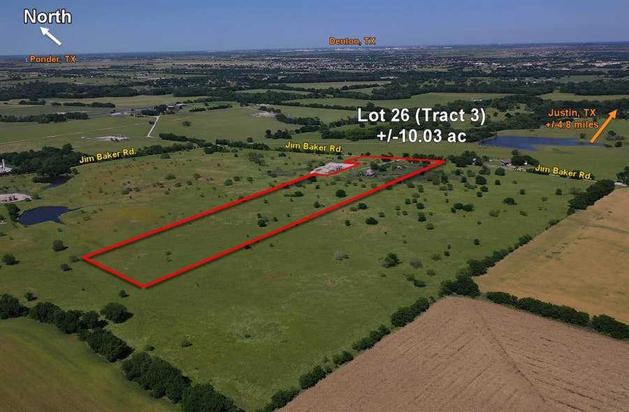 Property photo for Lot 26 Jim Baker Rd., Justin, TX