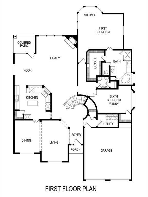 2610 White Plains Drive, Midlothian, TX 76065 First Floor Plan