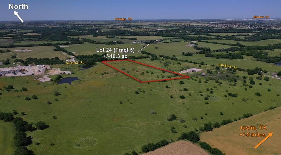 Property photo for Lot 24 Jim Baker Rd., Justin, TX