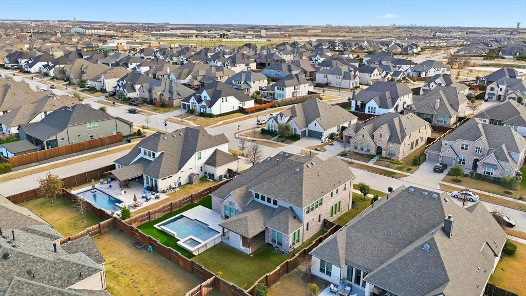 3860 Dewberry Lane, Prosper, TX 75078 Aerial view of neighborhood