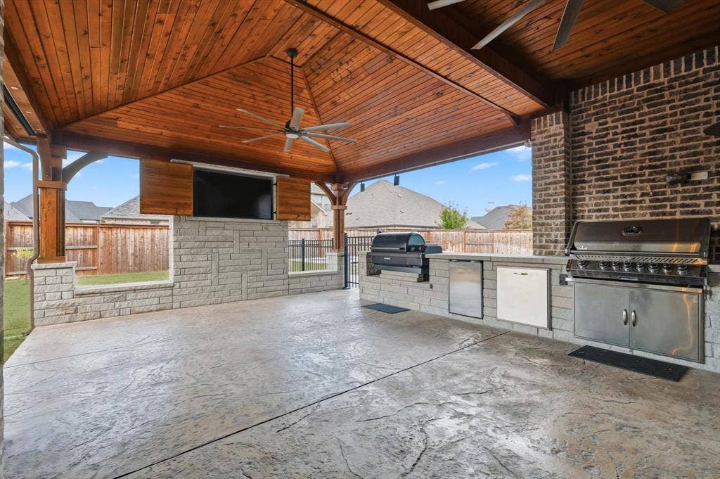 3860 Dewberry Lane, Prosper, TX 75078 Covered patio