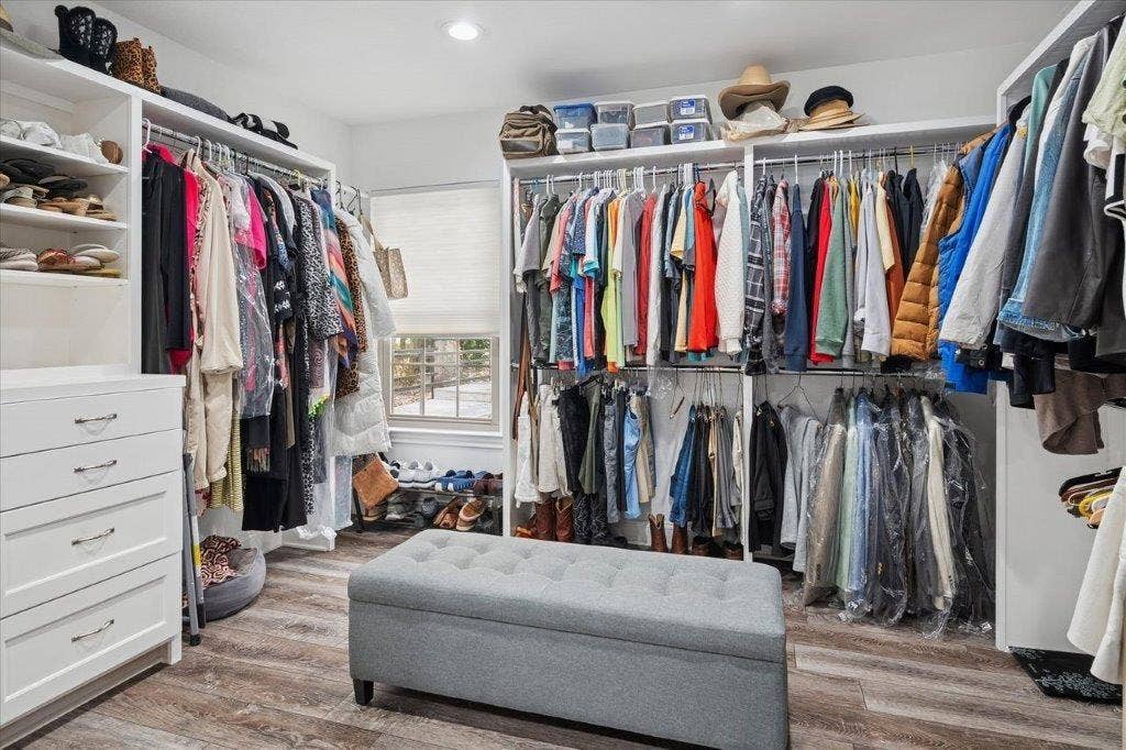 154 Bayside Circle, Malakoff, TX 75148 Primary bedroom walk in closet with built ins