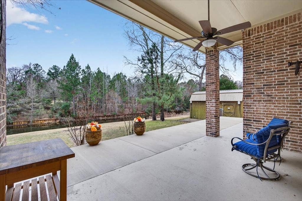 5182 Bayshore Drive, Athens, TX 75752 View of patio / terrace with a ceiling fan