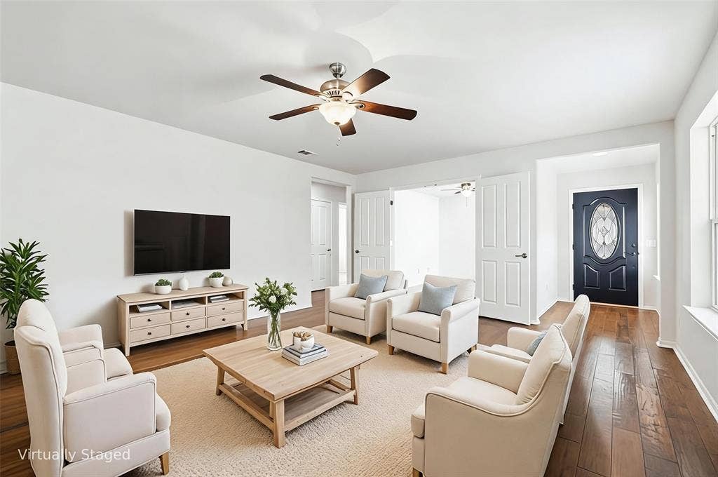 1492 Troon Drive, Frisco, TX 75036 Living Room opens to Office Virtually Staged