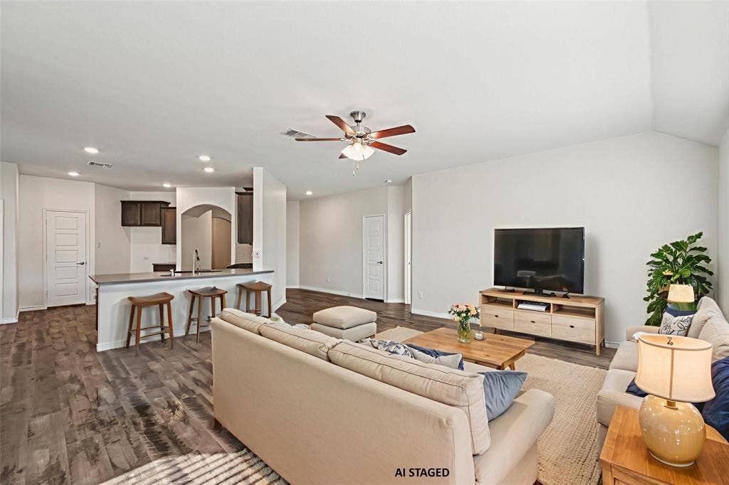 609 Bassett Hall Road, Fate, TX 75189 Living Room - Virtually Staged