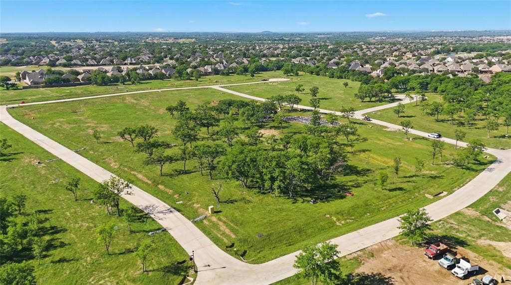 This is an aerial photograph and was captured in February. It has been digitally enhanced to emphasize the presence of leaves and grass.