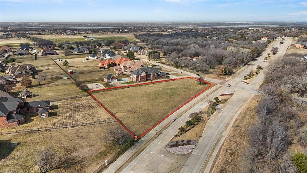 2502 Texas Plume Road, Cedar Hill, TX 75104 Aerial view of property and surrounding area featuring property parcel outlined