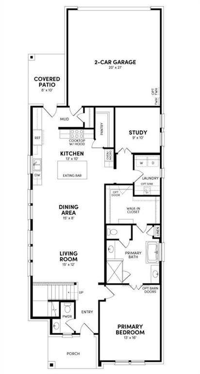 15611 Swallowtail Street, Frisco, TX 75035 Brookfield Residential - Linfield Floorplan - Modern Prairie