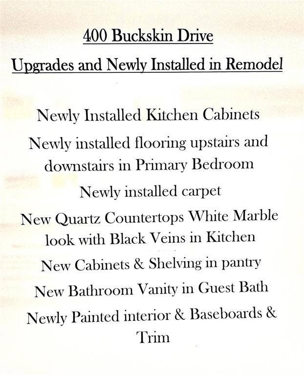 400 Buckskin Drive, Red Oak, TX 75154 Upgrades and Newly Installed Items in the home!