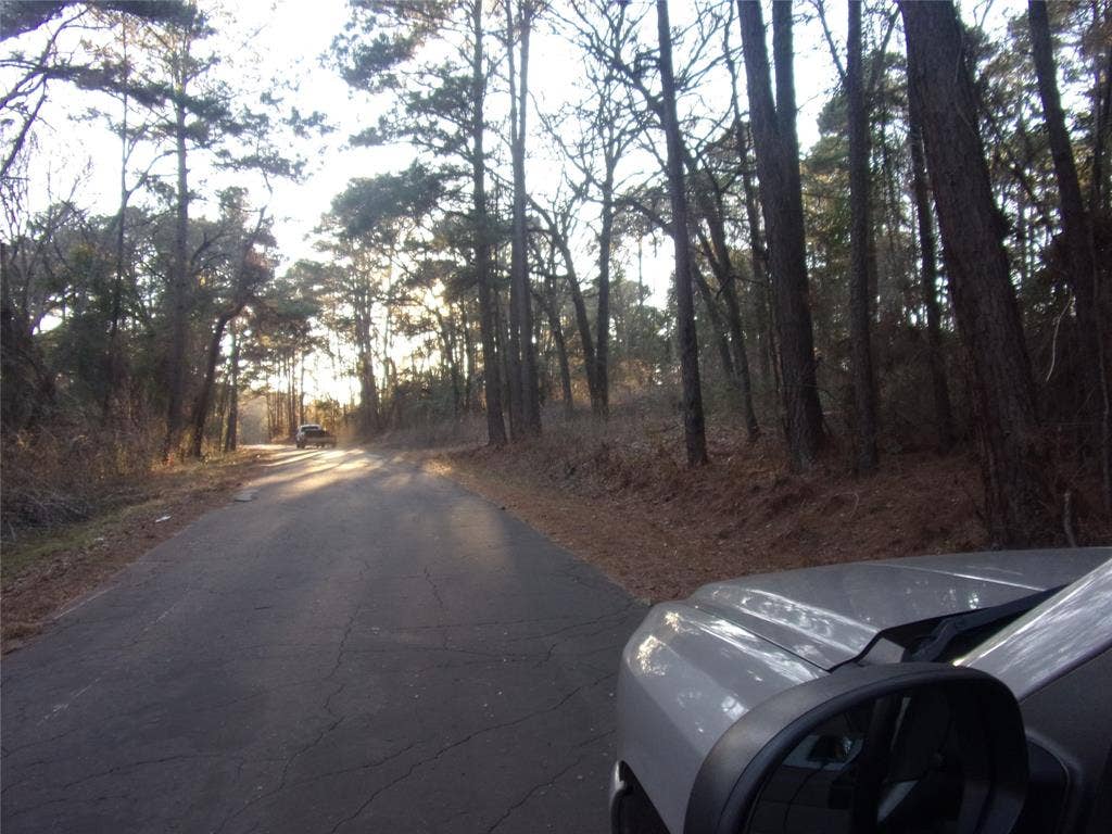 road as it passes the lots headed toward the lake just around the corner