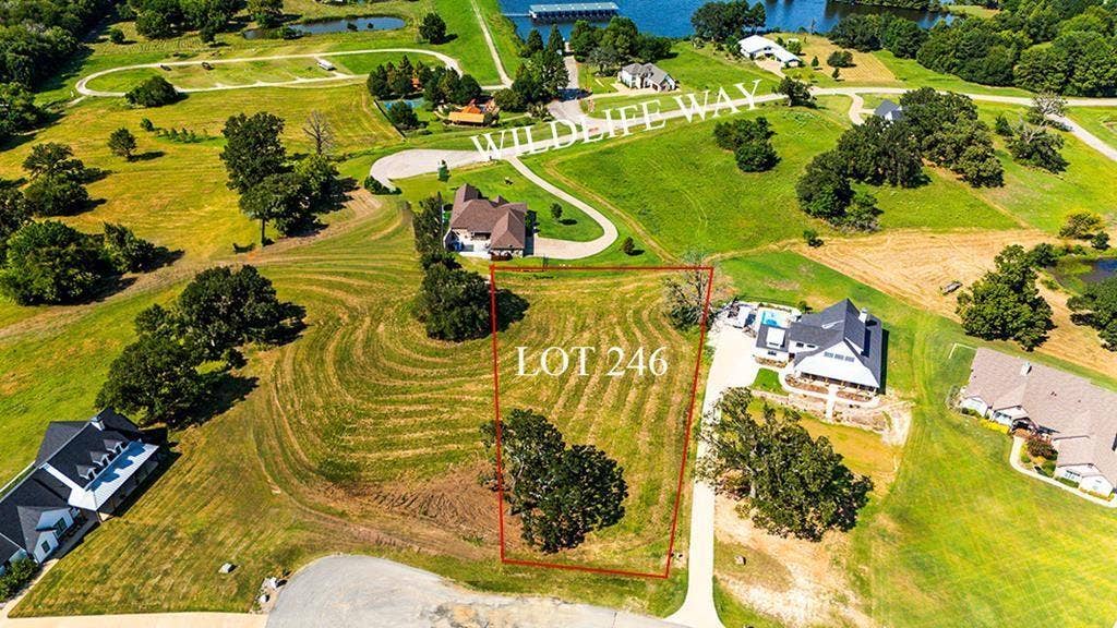 LOT 246 OVERLOOK Point, Athens, TX 75752 View of property location featuring a nearby body of water and property parcel outlined